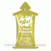 Гель-Лубрикант Wet Fun Flavors 4-в-1 Tropical Fruit Explosion, 10 мл