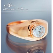 Перстень, золото Au 585° пробы со вставками из драгоценных камней фотография