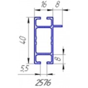 Алюминиевый профиль анодированный 2576 для изготовления торгово выставочного оборудования (витрин, прилавков, стеллажей)