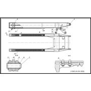 Экскаваторы гусеничные детали-Запасная часть для экскаватора ЭКГ 5 - Корпус рукояти с рейками номер чертежа 1085.04.100-1СБ фото