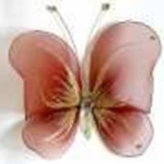 Бабочка декоративная для штор и тюлей большая коричневая 20*18 см