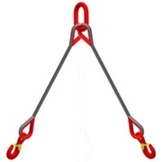 Строп канатный двухветвевой (обжимка) 3м, 1,6т, D 11 фото