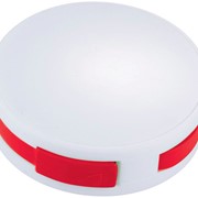 USB Hub Round, на 4 порта, белый/красный фото