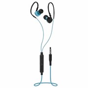 Наушники с микрофоном (гарнитура) вкладыши DEFENDER OutFit W770, проводные,1,5 м, черные с голубым, 63771 фото