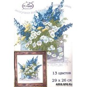 Набор для вышивания крестиком Р-Студия С176Н “Синие цветы“ 29см.*26см. фотография