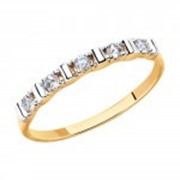 Золотое кольцо с фианитами SOKOLOV 81010415* фотография