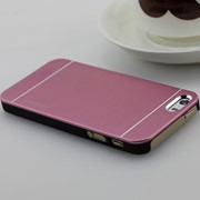 Чехол Motomo Luxury Metal для Iphone 5/5S, светло-розовый