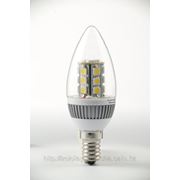 Светодиодная лампа E27-CLH37 СW (свечка),идеальна для хрустальной люстры фото