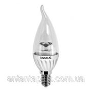 Светодиодная LED лампа Maxus 4Вт, 3000К, Е14, LED-281 C37 CT-C фото