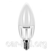 LED лампа Maxus C37 CL-F 5W(450lm) 41000K 220V E14 CR фото