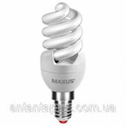 Энергосберегающая компактная люминесцентная лампа КЛЛ Maxus 9Вт, Е14, 2700К, ESL-217-1 T2 SFS фотография