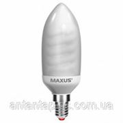 Энергосберегающая компактная люминесцентная лампа КЛЛ Maxus 9Вт, Е14, 4100К, ESL-352 Classic Candle