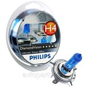 Комплект ламп PHiLiPS Diamond Vision H4, 12 В, 55 Вт фото