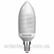 Энергосберегающая компактная люминесцентная лампа КЛЛ Maxus 9Вт, Е14, 2700К, ESL-351 Classic Candle фотография