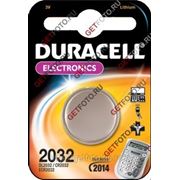 Батарейка Duracell CR 2032 (150 мА/ч, 3В, литий (Lithium)). 1 шт. в упаковке. GF 752 фото
