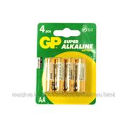 Аккумуляторы и зарядные устройства GP Super ALKALINE 15A АА 4шт - 15A-U4