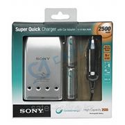Зарядное устройство (Sony) BCG34HVE4N (Super Quick Charger + 4 AA 2500mAh Ni-MH + Сar Adaptor) 1 ед фото