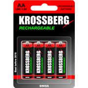 Перезаряжаемые батарейки Krossberg Rechargeable - AA size фотография