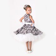Платье для девочки “Стиляги“ черно-белое фотография