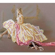 Схема для частичной вышивки бисером Мечтательная балеринка фото