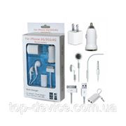 5-в-1 зарядное устройство, автомобильное, наушники, аудио разветвитель, USB - набор для iPhone 4 , iPad фото
