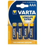 Батарейка AAA VARTA Longlife Extra * 4 (04103101414) фотография