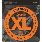 Струны для электрогитары D'Addario ECG26 Chromes Flat Wound, Medium, 13-56 фото