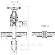 Клапан запорный угловой штуцерный с бортовым фланцем 521-03.521-03 ИПЛT.491211.020-03 фотография