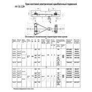 Кран мостовой электрический однобалочный подвесной г/п 2,0 тонны фото
