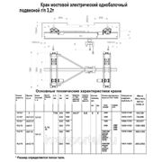 Кран мостовой электрический однобалочный подвесной г/п 3,2 тонны