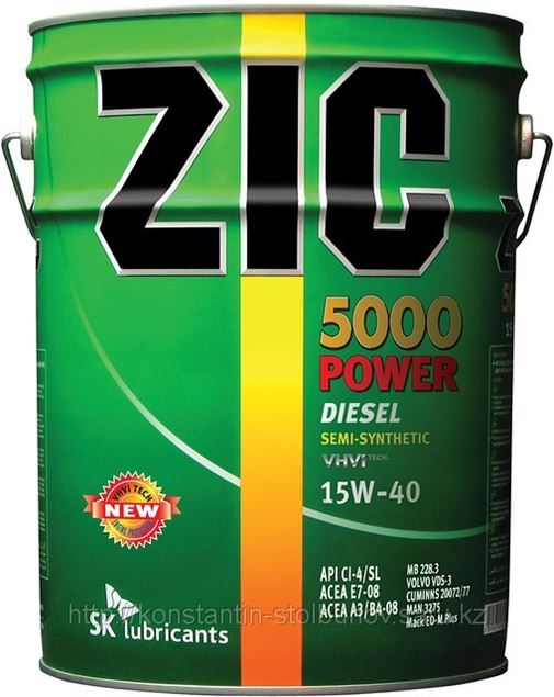 Моторное масло ZIC 5000 POWER 15W-40, 20 L  (Моторное масло .