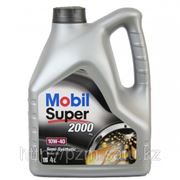 Полусинтетическое моторное масло MOBIL SUPER 2000 10W-40 4 литрa фото