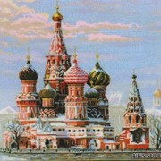 Набор для вышивания крестиком Риолис 1260 “Москва. Собор Василия Блаженного“ 40см.*40см. фото