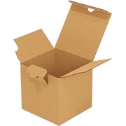 Самосборная крафтовая коробка (20 х 20 х 20 см) фото