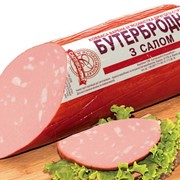Колбаса вареная Бутербродная с салом фотография