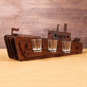 Мини-бар деревянный 'Корабль', тёмный, 50 см фотография