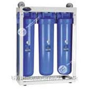 Aquafilter HHBB20B - трехступенчатая система фильтров BB20, сбросник воздуха, ключ, рама, манометр, резьба 1''