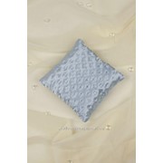 Подушка для колец №57 с рельефной поверхностью, голубой/квадрат/16 х 16 см/ фотография