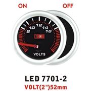 Вольтметр 7701-2 LED стрелочный диаметр 52мм. фото
