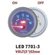 Дополнительный прибор Ket Gauge LED 7701-3 вольтметр. Дополнительный прибор цена. фото