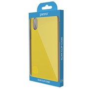 Клип-кейс PERO софт-тач для Samsung A20S жёлтый фотография