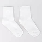 Носки детские, цвет белый, размер 14-16 фото