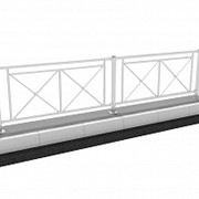 Удерживающее пешеходное мостовое ограждение УПО-М/Т4-1,1-2,0
