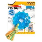 Petstages игрушка для собак Mini “ОРКА кольцо с канатом“ маленькая (26003-1) фото