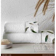 Подарочный набор полотенец для ванной 2 пр. Tivolyo Home GALA хлопковая махра кремовый фото