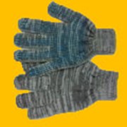 Перчатки рабочие с пвх точка серые фотография