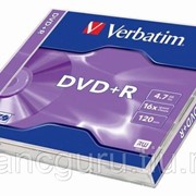 Диски CD-R, CD-RW, DVD-R, DVD-RW Verbatim Диск DVD+R Verbatim 16х емкость 4,7Gb фото