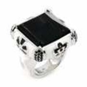 Кольцо серебро Ag 925° пробы, родированное, цветная эмаль, вставки: камни драгоценные, полудрагоценные, поделочные, пр-во Акварель (США) фотография