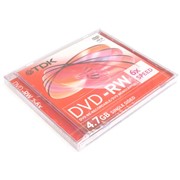 Диск DVD+RW TDK, 4.7 GB, 4x.slim фото