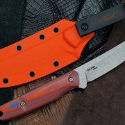 Нож N.C.Custom Scar orange-black satin G10 фото